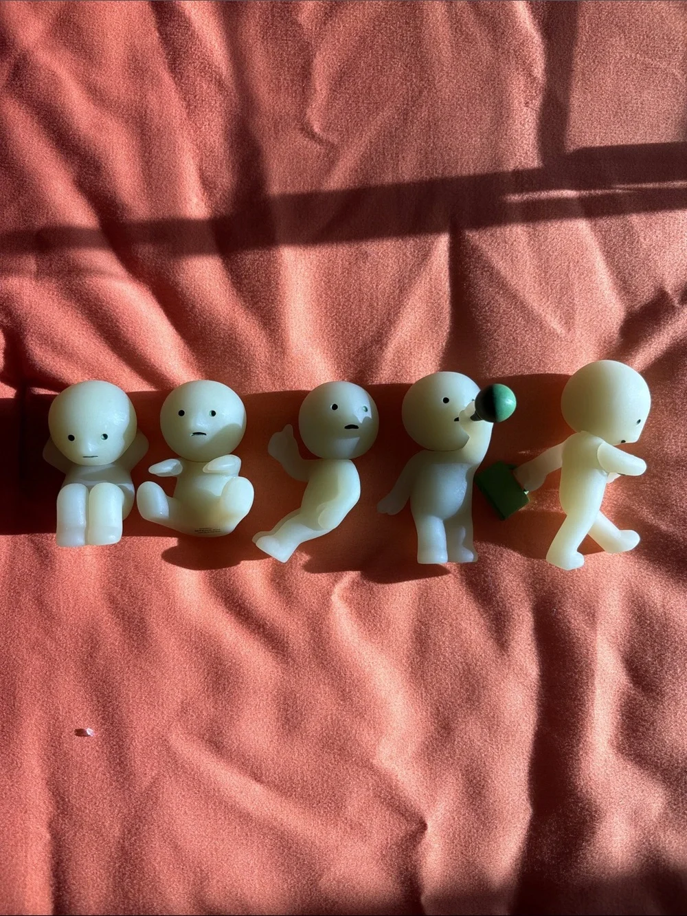 Glow-in-the-Dark Smiski Figurine Set - (5-Pack)